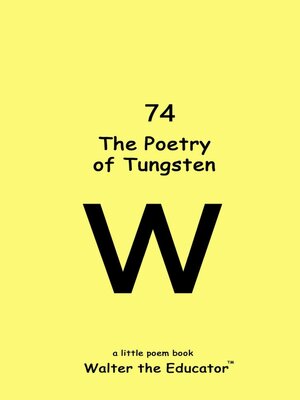 cover image of The Poetry of Tungsten